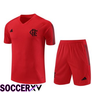 Flamengo Training T Shirt + Shorts Red 2023/2024