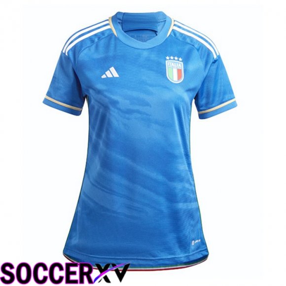 Italy Womens Soccer Jersey Home Blue 2023/2024