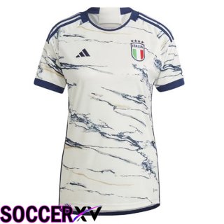 Italy Womens Soccer Jersey Away White 2023/2024