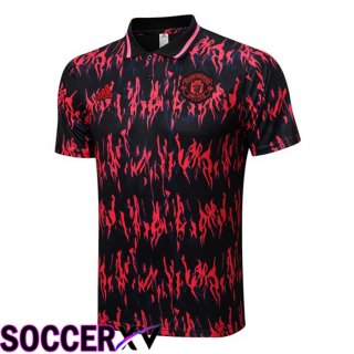 Manchester United Polo Jersey Black Red 2022/2023