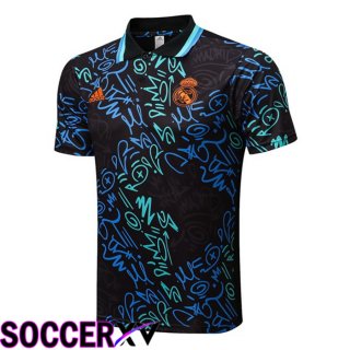 Real Madrid Polo Jersey Black Blue 2022/2023