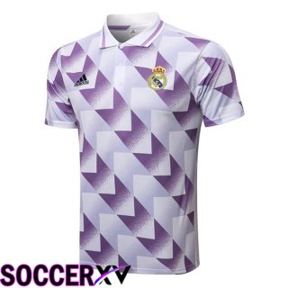 Real Madrid Polo Jersey White Purple 2022/2023