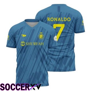 Al-Nassr FC (RONALDO 7) Soccer Jersey Away Blue 2022/2023