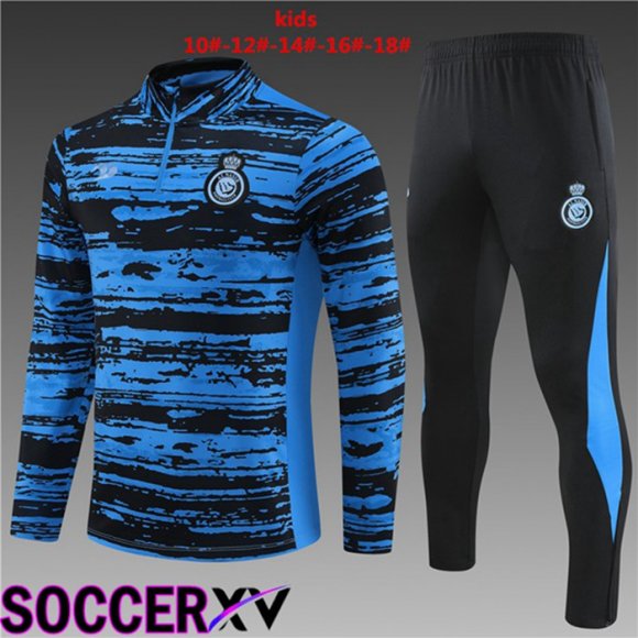 Al-Nassr FC Kids Training Tracksuit Suit Blue 2023/2024