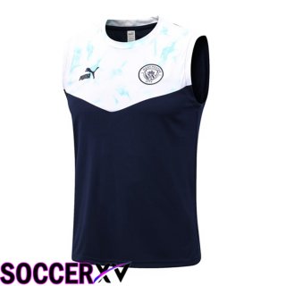 Manchester City Soccer Vest Blue White 2022/2023