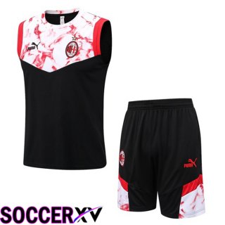 AC Milan Soccer Vest + Shorts Black White 2022/2023