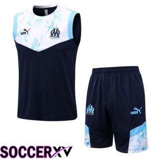 Olympique MarseilleSoccer Vest + Shorts Black White 2022/2023