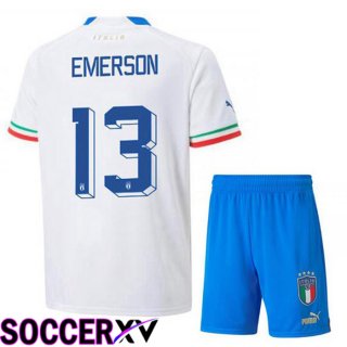 Italy (Emerson 13) Kids Away Jersey White 2023/2023