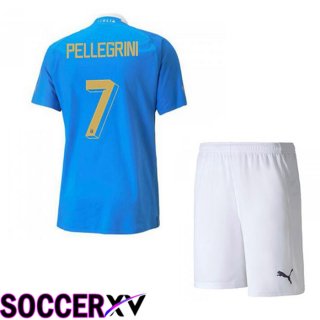 Italy（Pellegrini 7）Kids Home Jersey Blue 2023/2023