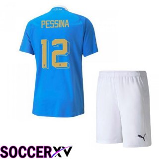 Italy（Pessina 12）Kids Home Jersey Blue 2023/2023