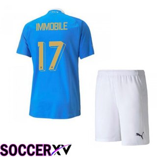 Italy（Immobile 17）Kids Home Jersey Blue 2023/2023