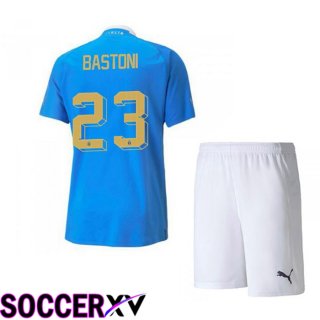 Italy（Bastoni 23）Kids Home Jersey Blue 2023/2023