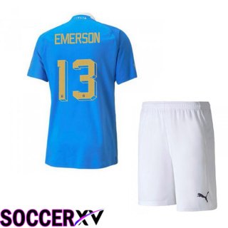 Italy（Emerson 13）Kids Home Jersey Blue 2023/2023