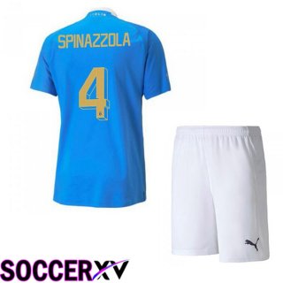 Italy（Spinazzola 4）Kids Home Jersey Blue 2023/2023