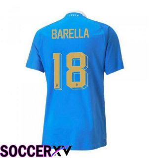 Italy（Barella 18）Home Jersey Blue 2023/2023