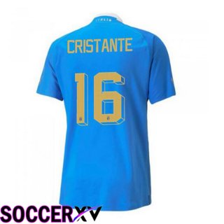 Italy（Cristante 16）Home Jersey Blue 2023/2023