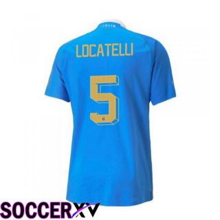 Italy（Locatelli 5）Home Jersey Blue 2023/2023