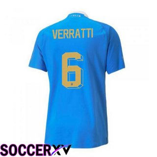 Italy（Verratti 6）Home Jersey Blue 2023/2023