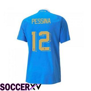 Italy（Pessina 12）Home Jersey Blue 2023/2023