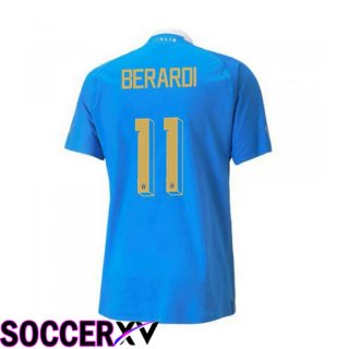 Italy（Berardi 11）Home Jersey Blue 2023/2023