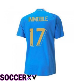 Italy（Immobile 17）Home Jersey Blue 2023/2023