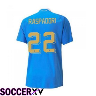 Italy（Raspadori 22）Home Jersey Blue 2023/2023