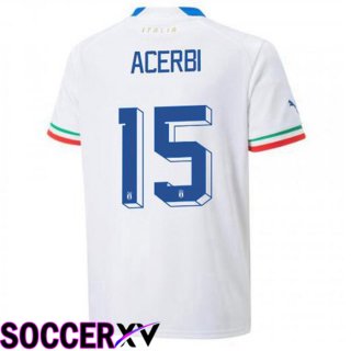 Italy (Acerbi 15) Away Jersey White 2023/2023