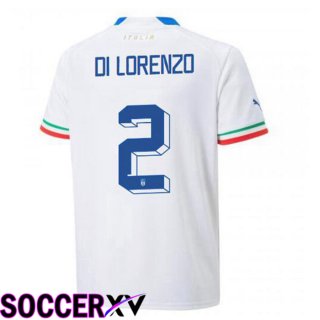 Italy (Di Lorenzo 2) Away Jersey White 2023/2023