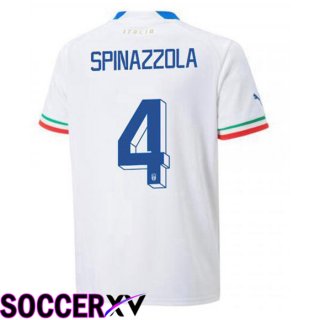 Italy (Spinazzola 4) Away Jersey White 2023/2023