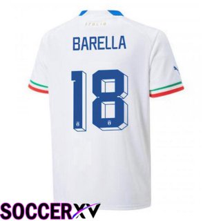 Italy (Barella 18) Away Jersey White 2023/2023