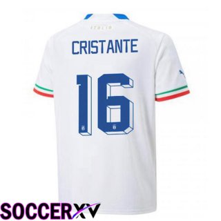 Italy (Cristante 16) Away Jersey White 2023/2023