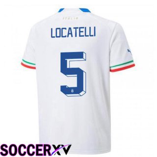 Italy (Locatelli 5) Away Jersey White 2023/2023