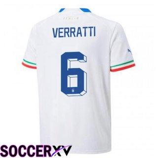 Italy (Verratti 6) Away Jersey White 2023/2023