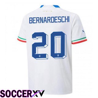 Italy (Bernardeschi 20) Away Jersey White 2023/2023