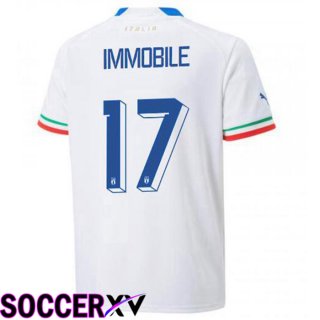 Italy (Immobile 17) Away Jersey White 2023/2023