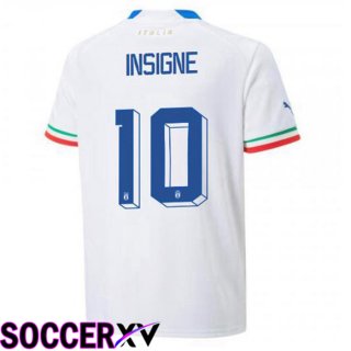 Italy (Insigne 10) Away Jersey White 2023/2023