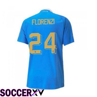 Italy（Florenzi 24）Home Jersey Blue 2023/2023