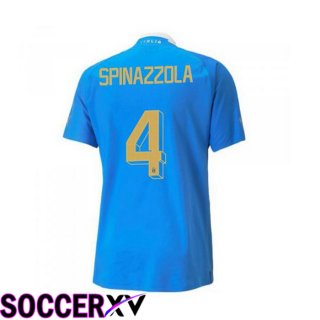 Italy（Spinazzola 4）Home Jersey Blue 2023/2023