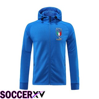 Italy Training Jacket Hoodie Blue 2022/2023