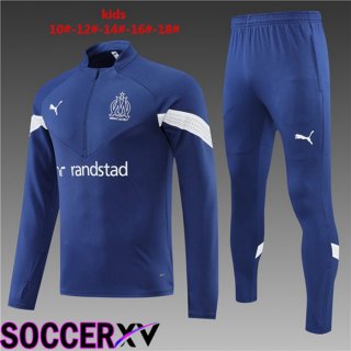 Olympique MarseilleKids Training Jacket Suit Royal Blue 2022/2023