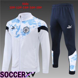 Manchester City Kids Training Jacket Suit White 2022/2023