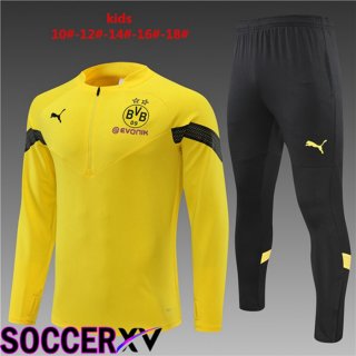 Borussia Dortmund Kids Training Jacket Suit Yellow 2022/2023