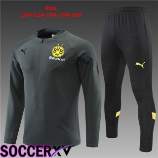 Borussia Dortmund Kids Training Jacket Suit Grey 2022/2023