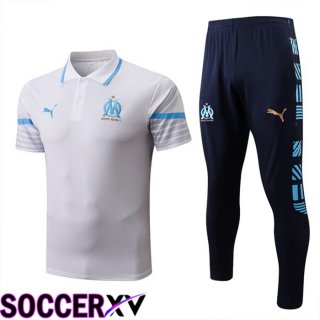 Olympique MarseillePolo Jersey + Pants White 2022/2023