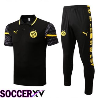 Borussia Dortmund Polo Jersey + Pants Black 2022/2023