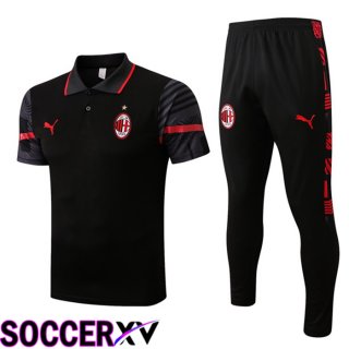 AC Milan Polo Jersey + Pants Black 2022/2023