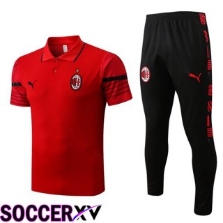 AC Milan Polo Jersey + Pants Red 2022/2023