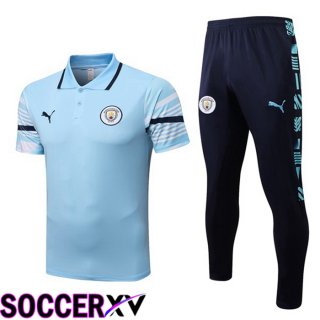 Manchester City Polo Jersey + Pants Blue 2022/2023