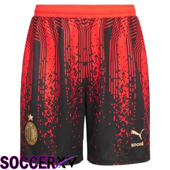 AC Milan Soccer Shorts Fourth Red Black 2022/2023