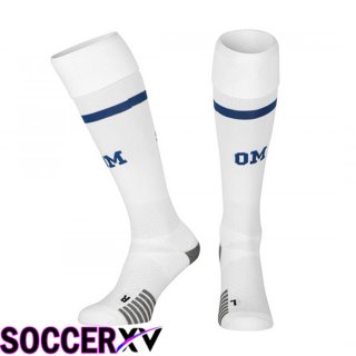 Olympique MarseilleSoccer Socks Home White 2022/2023